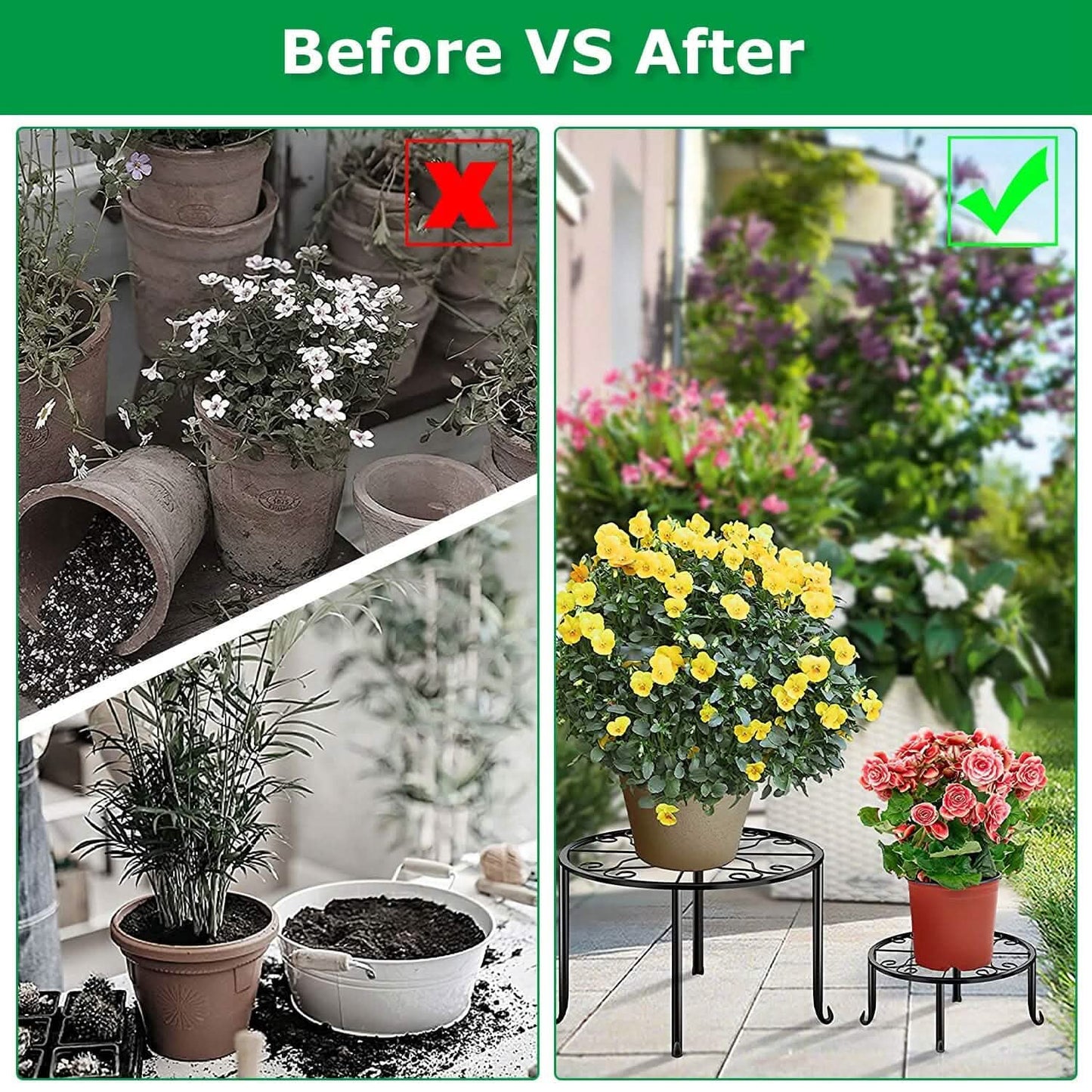 4-Pack: Iron Plotted Plant Stands DailySale
