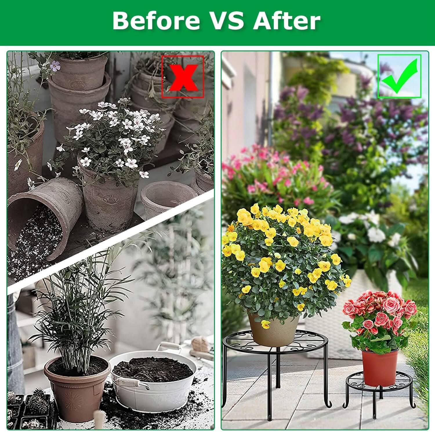 4-Pack: Iron Plotted Plant Stands DailySale