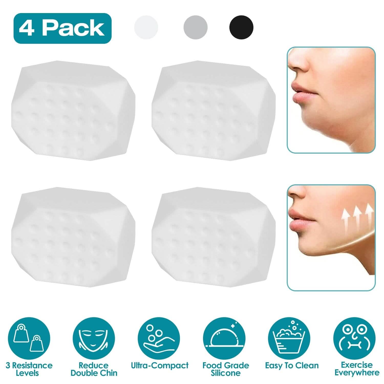 4-Pack: Jawline Exerciser with 3 Resistance Levels DailySale