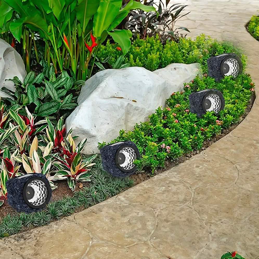 4-Pack: LED Solar Powered Rock Lights Outdoor DailySale