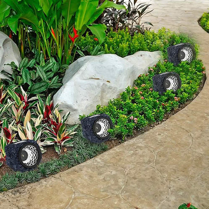 4-Pack: LED Solar Powered Rock Lights Outdoor DailySale