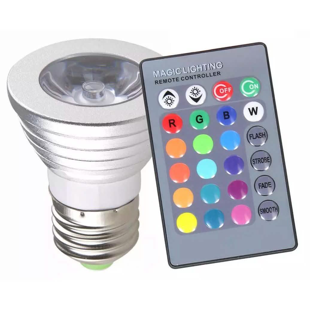 4-Pack: Magic Light LED Light Bulb (E27 3W) with Remote - 16 Colors DailySale