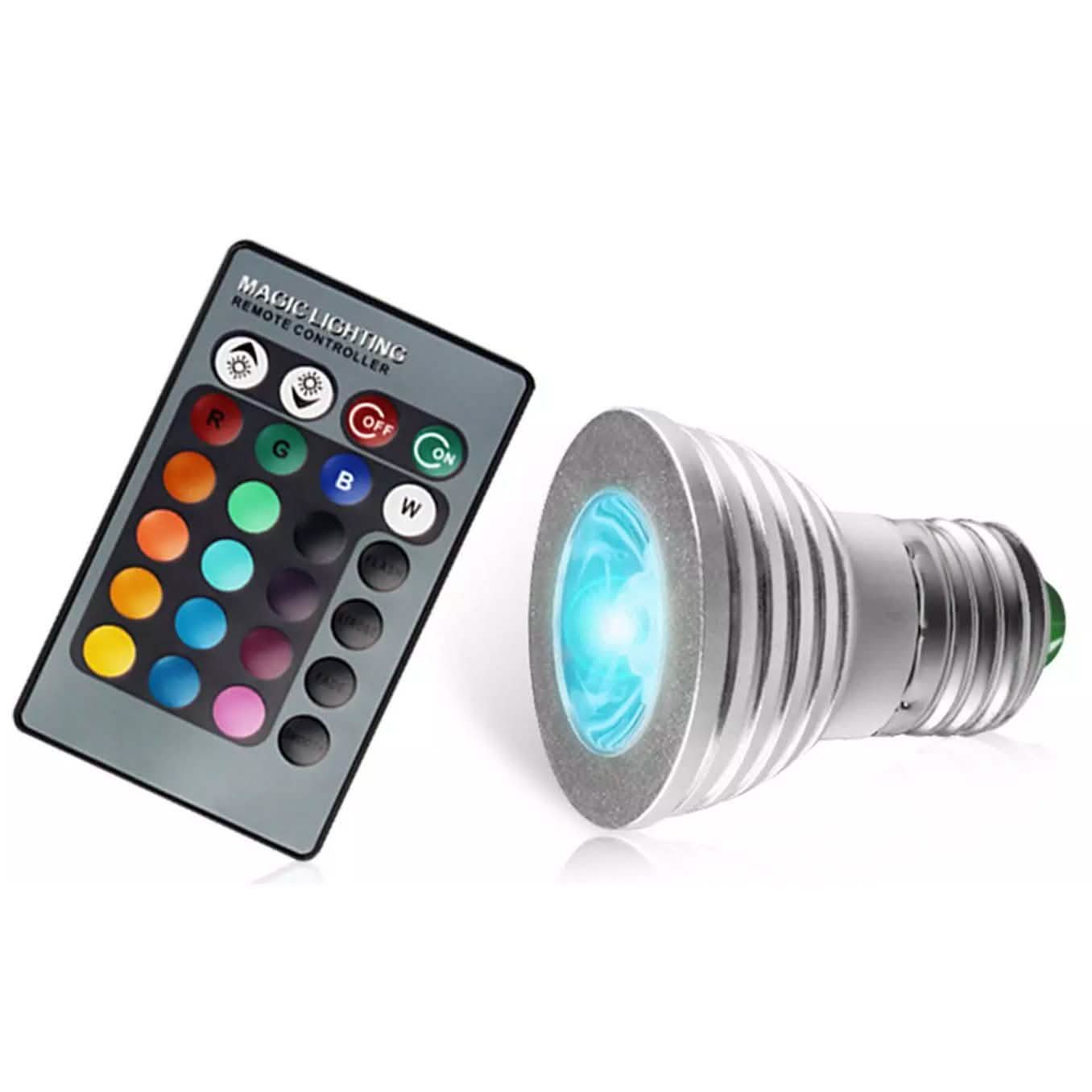 4-Pack: Magic Light LED Light Bulb (E27 3W) with Remote - 16 Colors DailySale