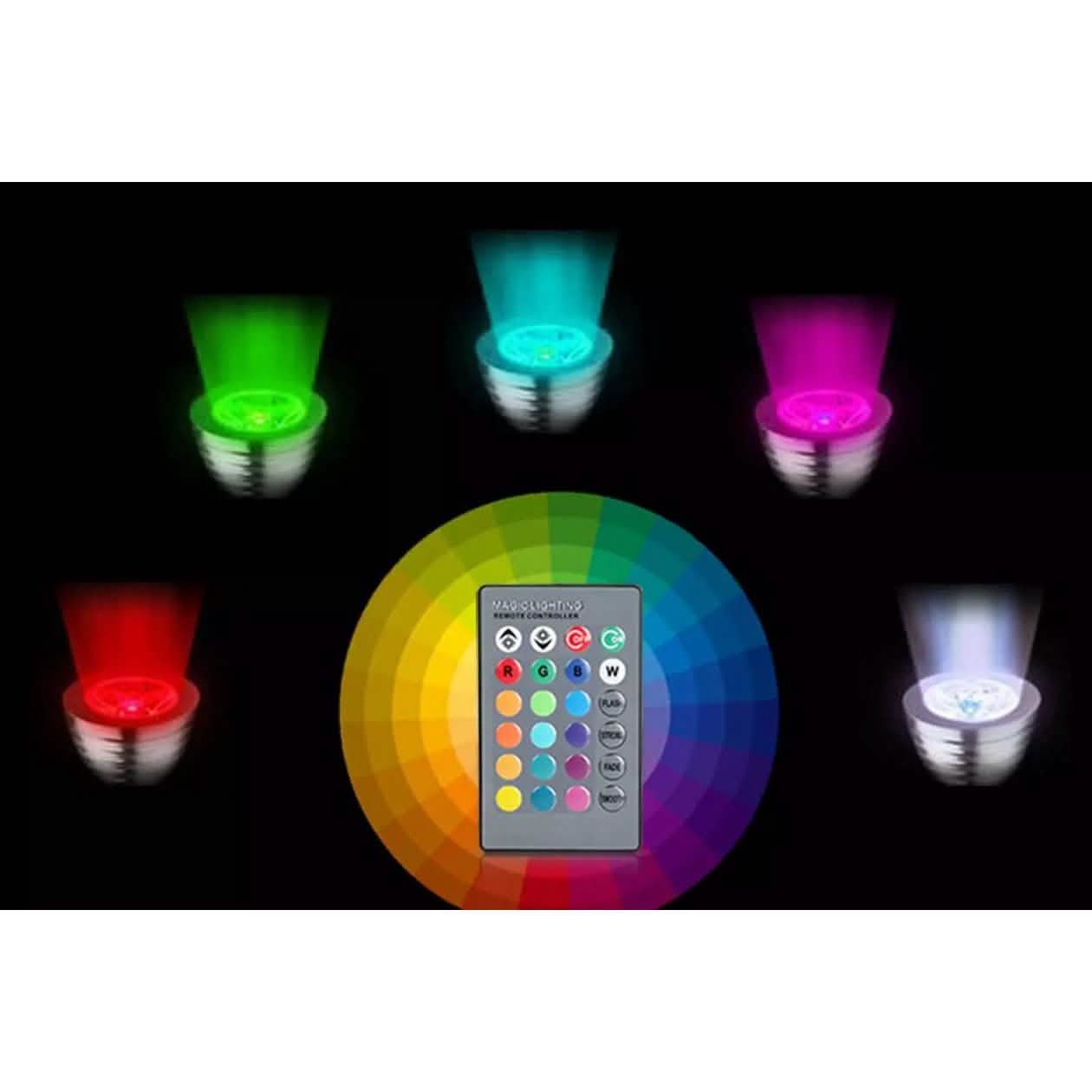 4-Pack: Magic Light LED Light Bulb (E27 3W) with Remote - 16 Colors DailySale