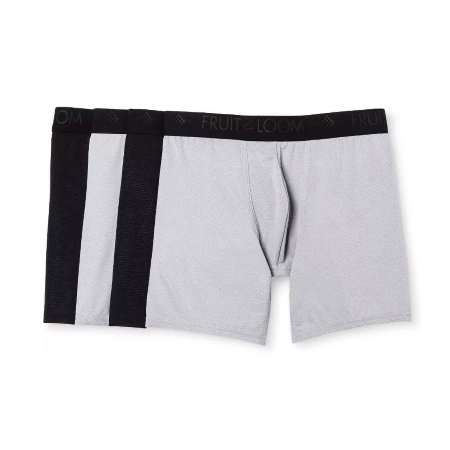 4-Pack: Men's Fruit of the Loom Breathable Micro-Mesh Boxer Briefs DailySale