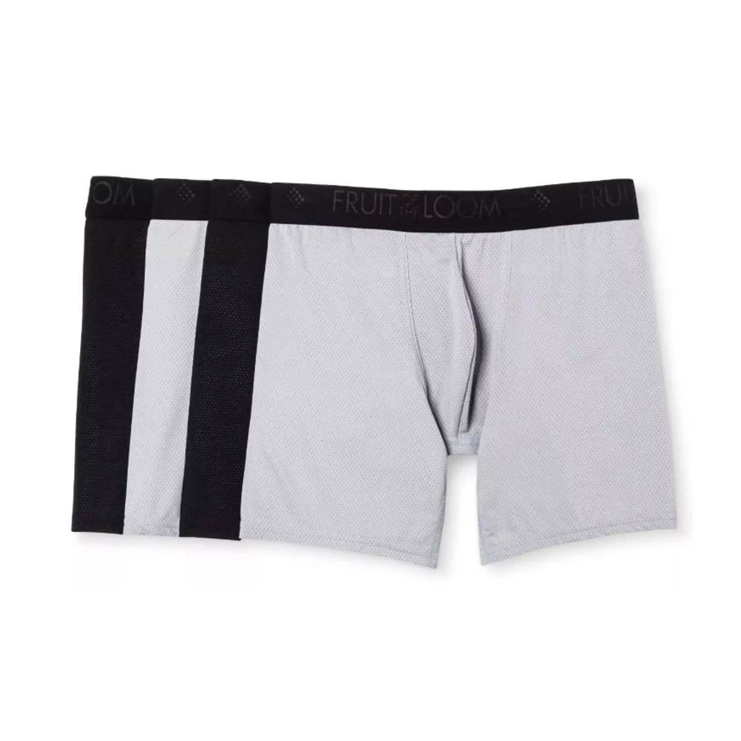 4-Pack: Men's Fruit of the Loom Breathable Micro-Mesh Boxer Briefs DailySale