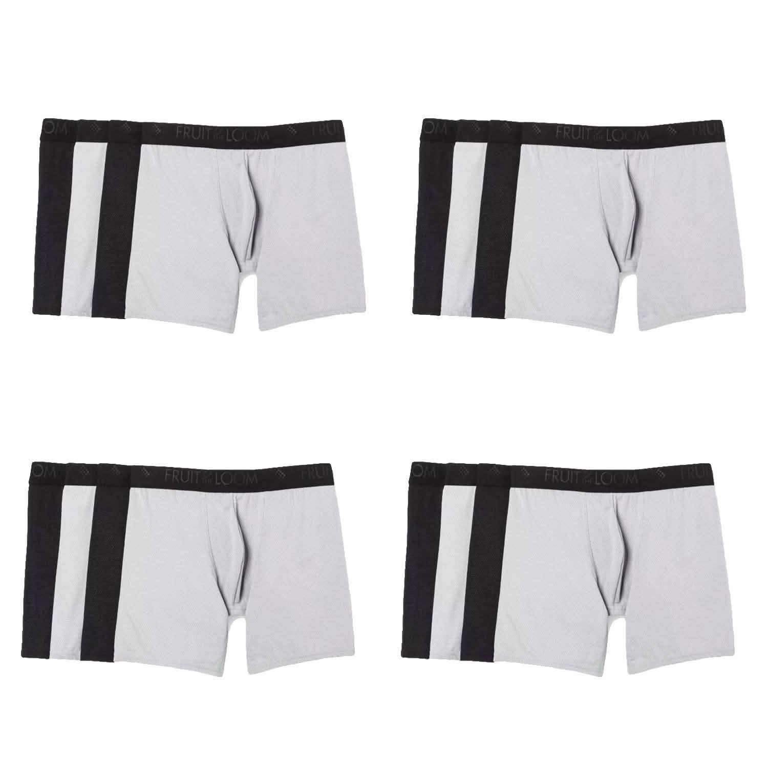 4-Pack: Men's Fruit of the Loom Breathable Micro-Mesh Boxer Briefs DailySale