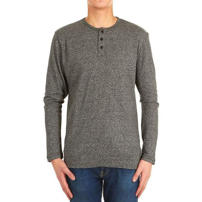 4-Pack: Men's Long-Sleeve Marled Henley Shirts - Size: Medium DailySale
