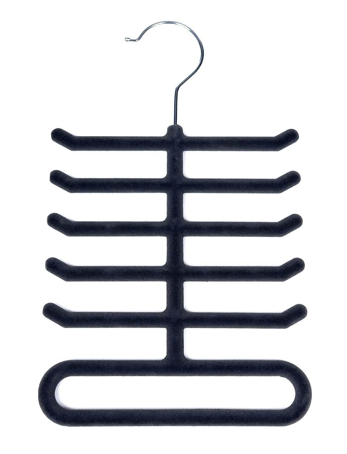 4-Pack: Non-Slip Velvet Tie Hanger Organizer Rack DailySale