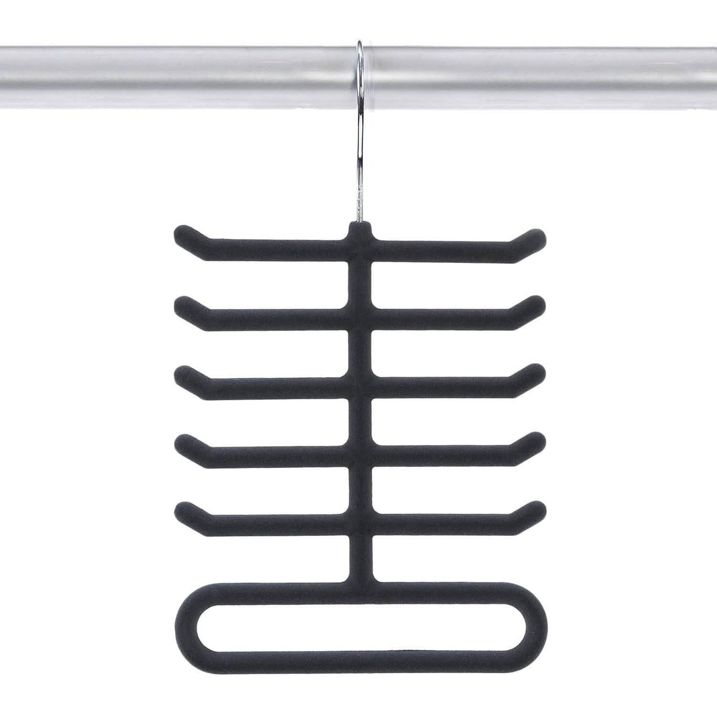 4-Pack: Non-Slip Velvet Tie Hanger Organizer Rack DailySale