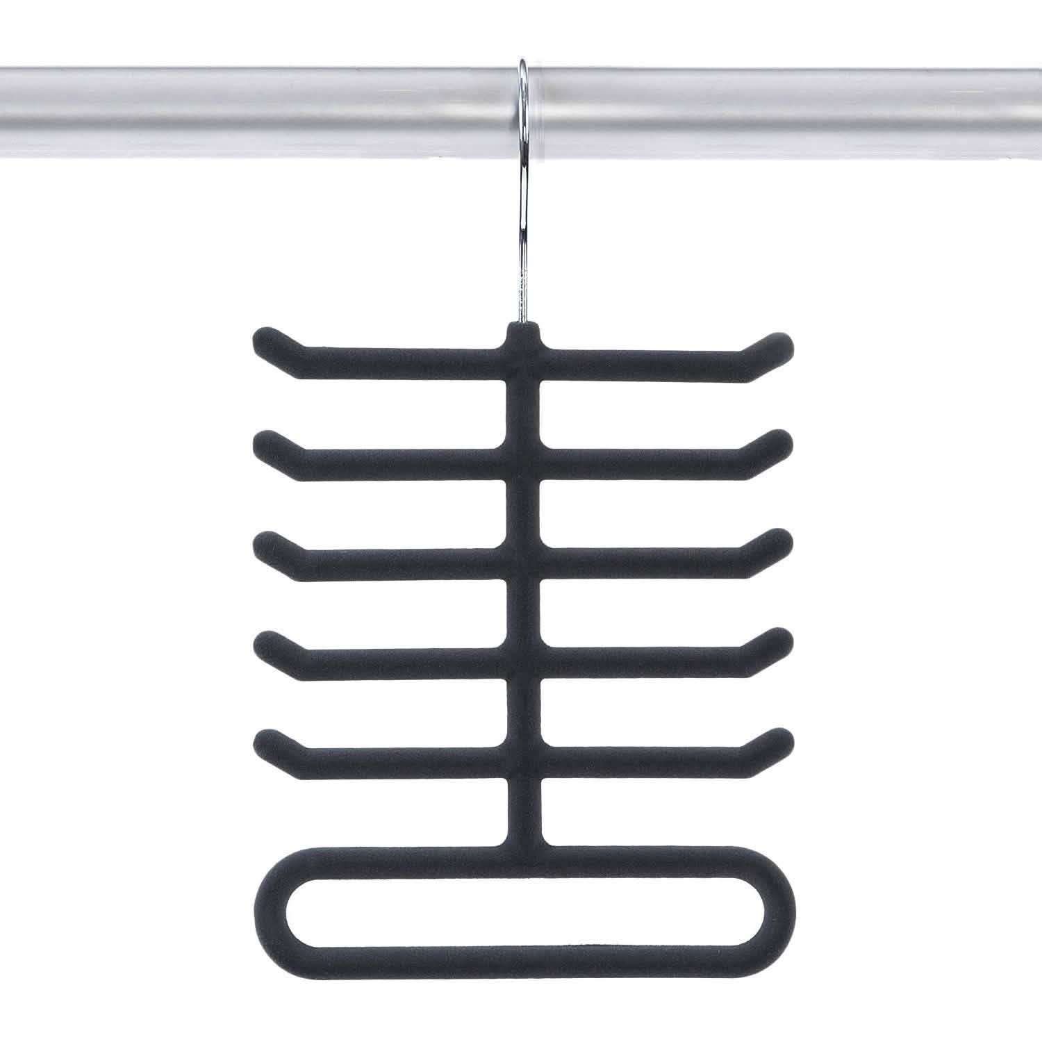 4-Pack: Non-Slip Velvet Tie Hanger Organizer Rack DailySale