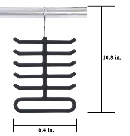 4-Pack: Non-Slip Velvet Tie Hanger Organizer Rack DailySale
