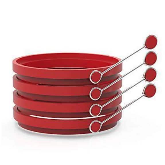 4-Pack: Non-Stick Multi Use Silicone Egg Ring DailySale