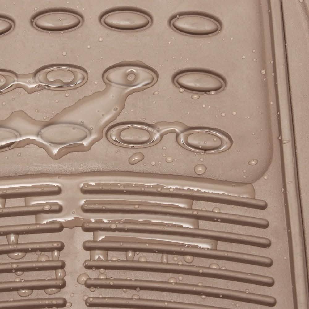 4-Pack: OxGord® Ridged Style 1st & 2nd Row Black Heavy Duty Rubber Floor Mat Set DailySale