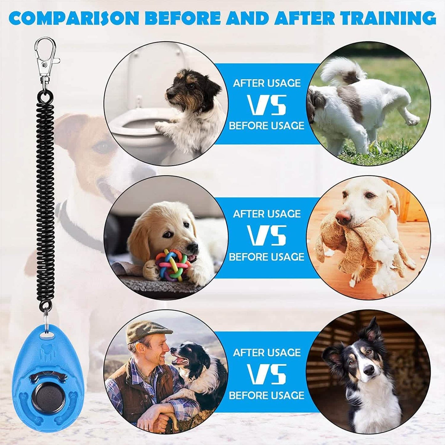 4-Pack: OYEFLY Dog Training Clicker with Wrist Strap DailySale
