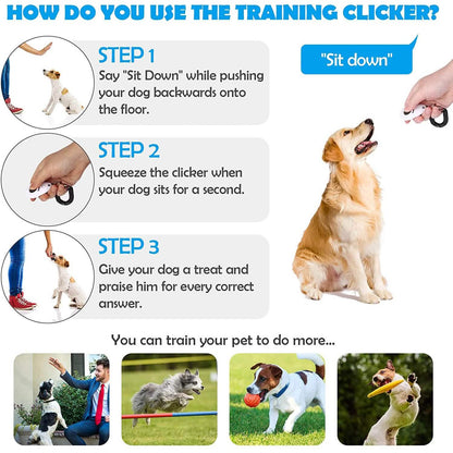 4-Pack: OYEFLY Dog Training Clicker with Wrist Strap DailySale