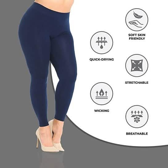 4-Pack: Plus Size Women's Ultra-Soft Stretchy Solid Yoga Leggings DailySale