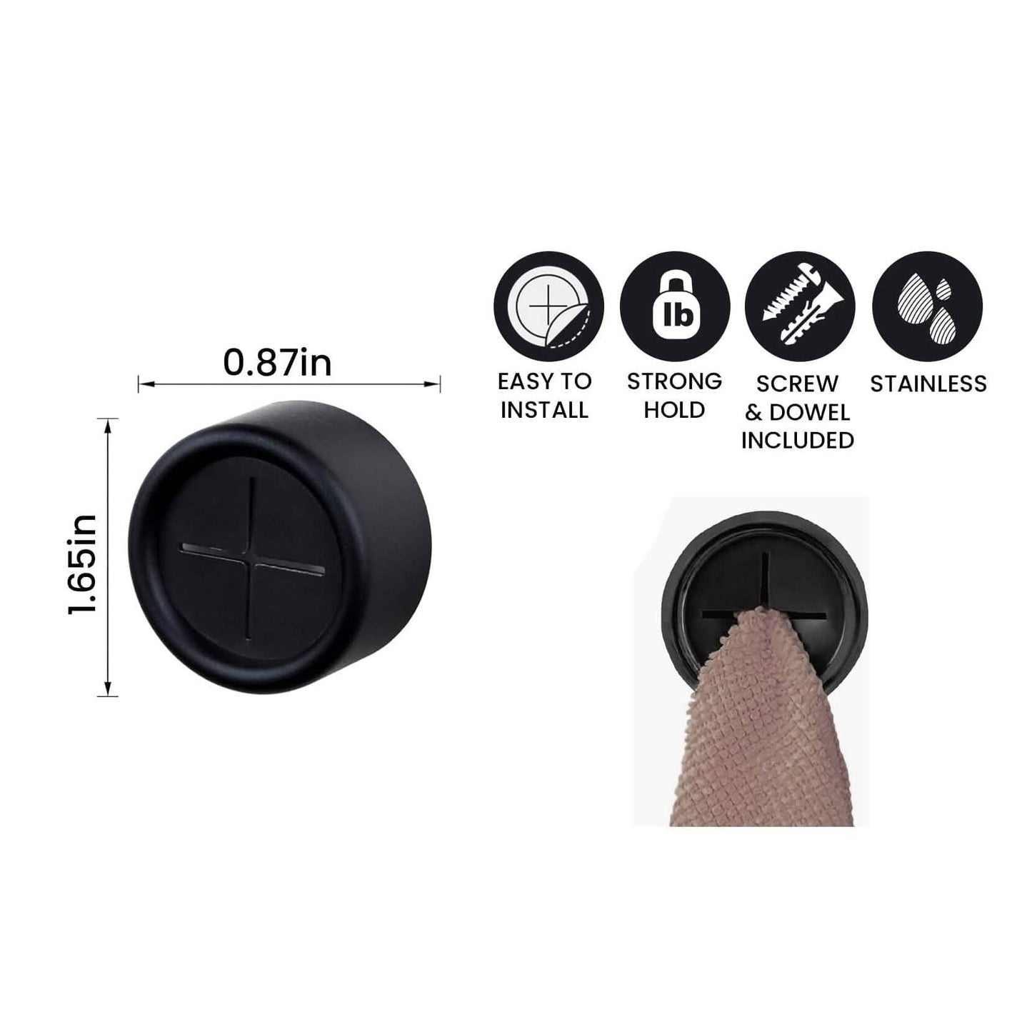4-Pack: Portable Towel Holder Hooks Tool Kitchen Organization, Bathroom Accessories Gadget DailySale