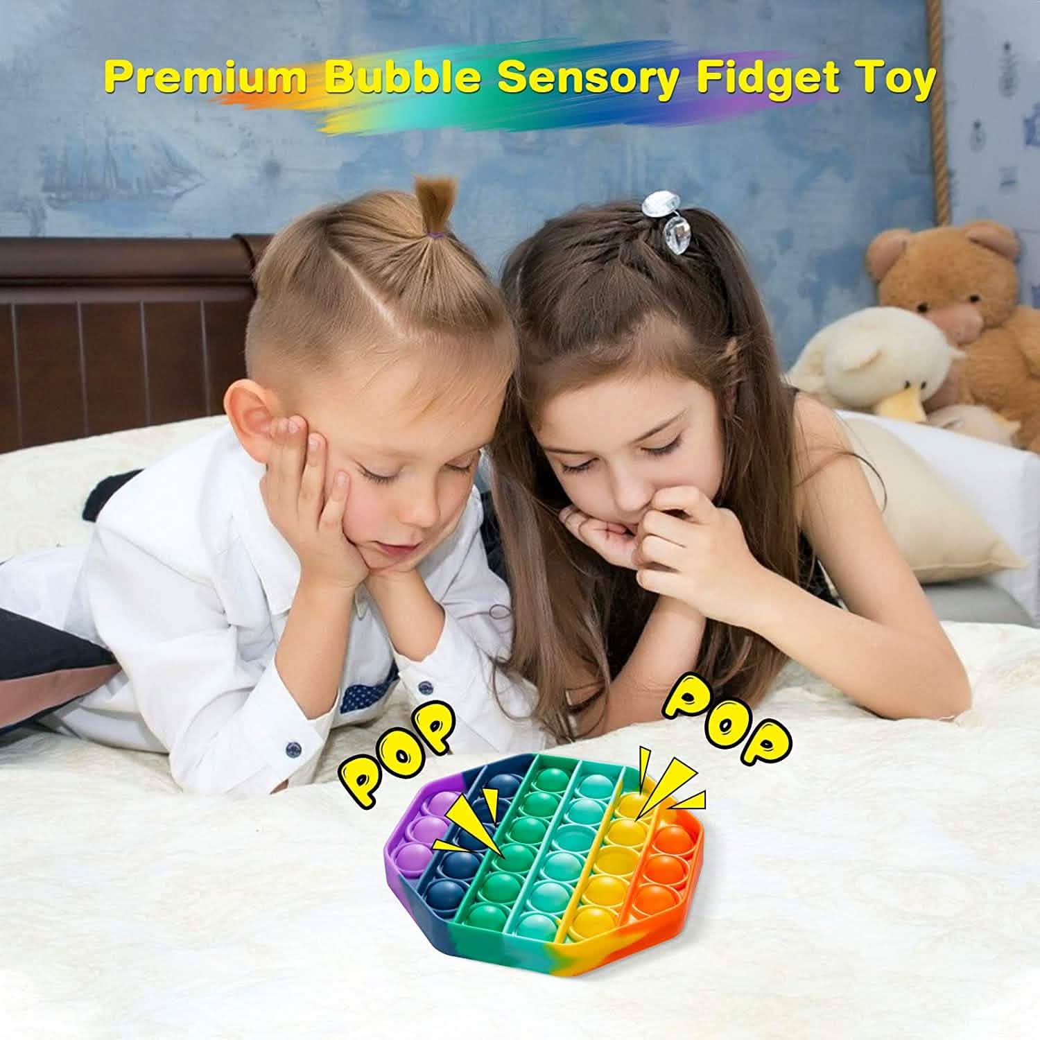 4-Pack: Rainbow Pop-It Bubble Popper DailySale
