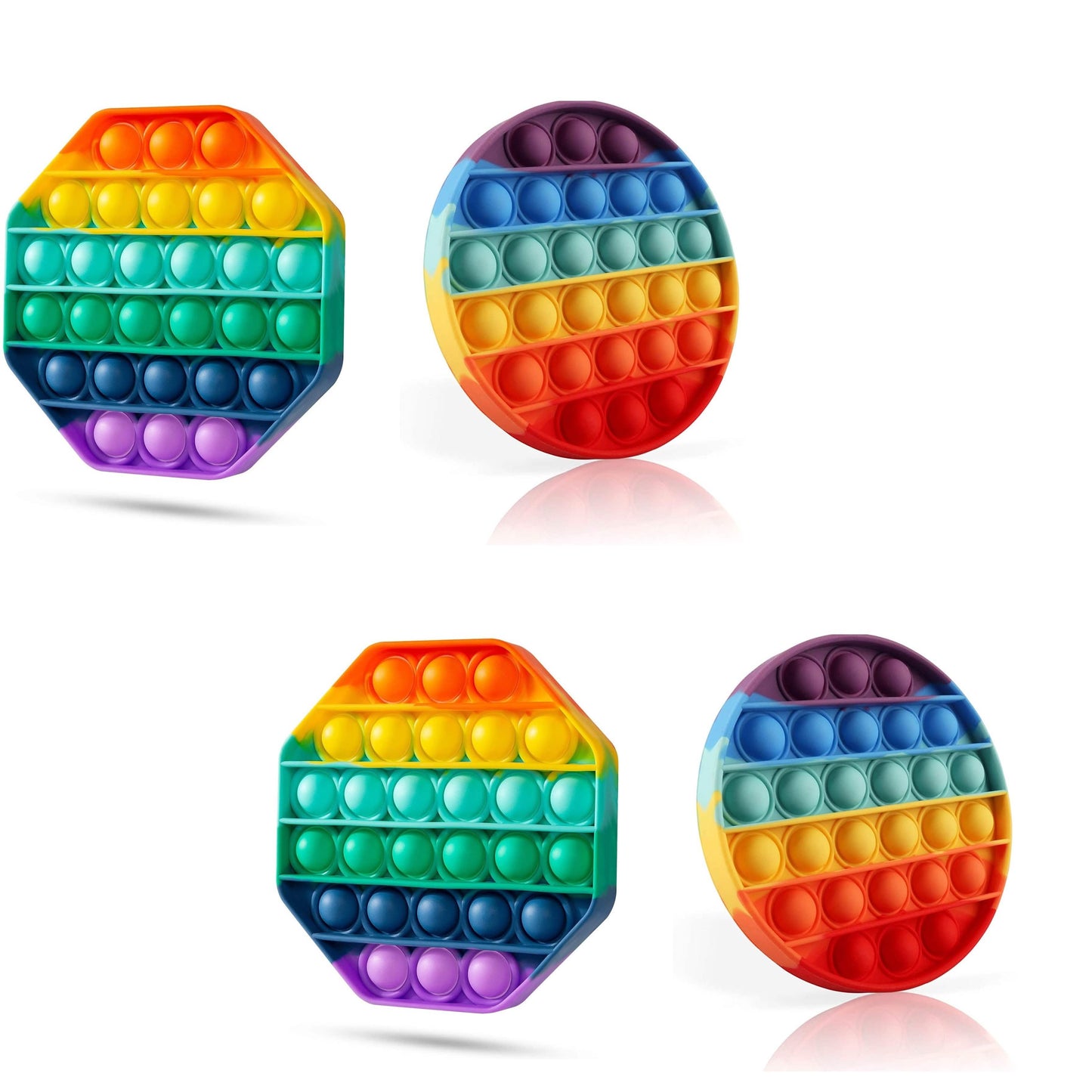 4-Pack: Rainbow Pop-It Bubble Popper DailySale