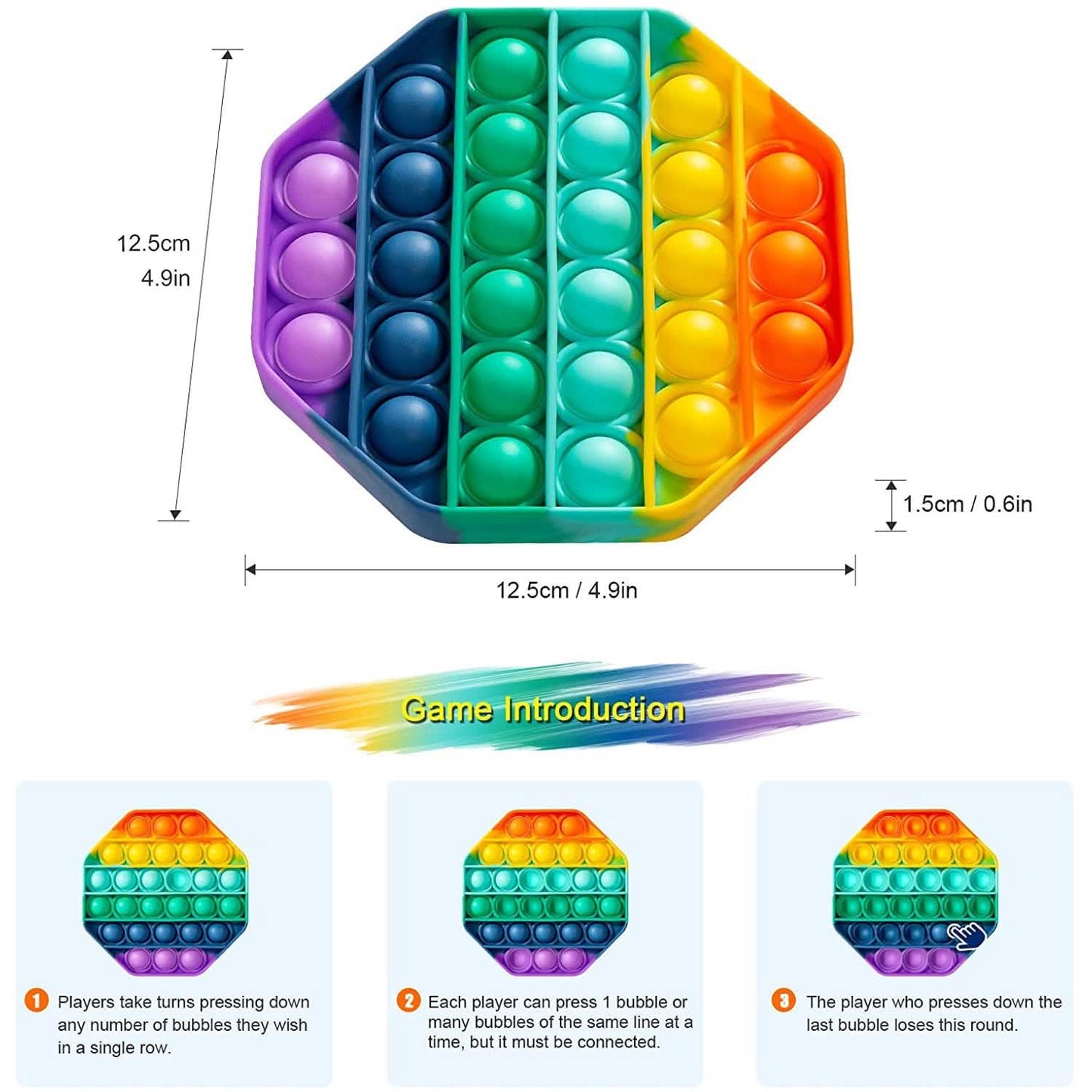 4-Pack: Rainbow Pop-It Bubble Popper DailySale