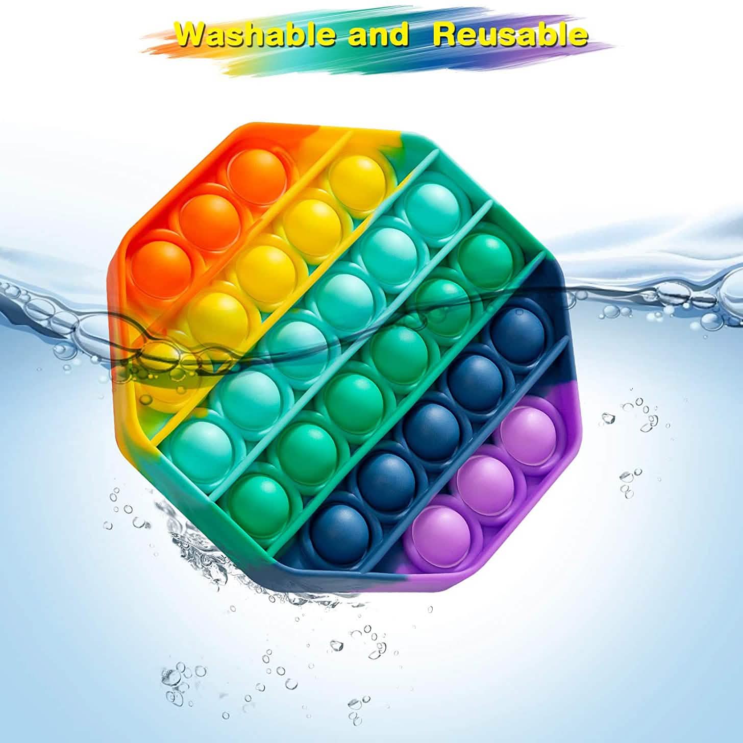 4-Pack: Rainbow Pop-It Bubble Popper DailySale
