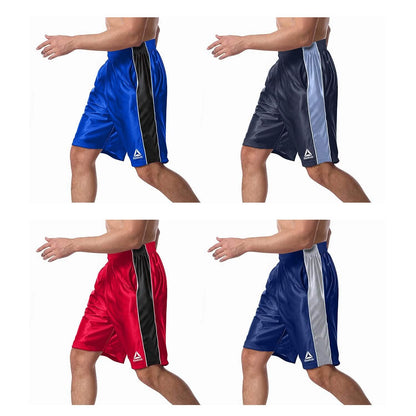 4-Pack: Reebok Men's Two Toned Athletic Performance Dazzle Shorts With Pockets DailySale