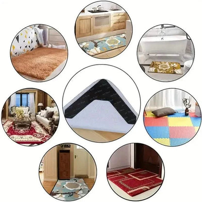 4-Pack: Reusable Non-Slip Carpet Rug Stickers DailySale