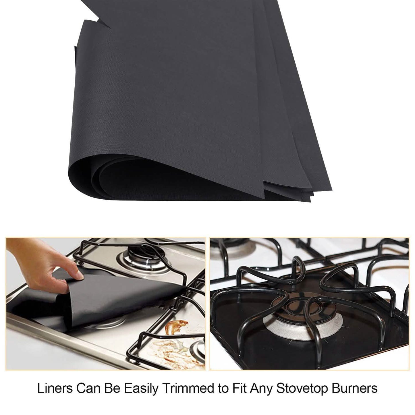 4-Pack: Reusable Nonstick Overtop Burner Protector Liner DailySale