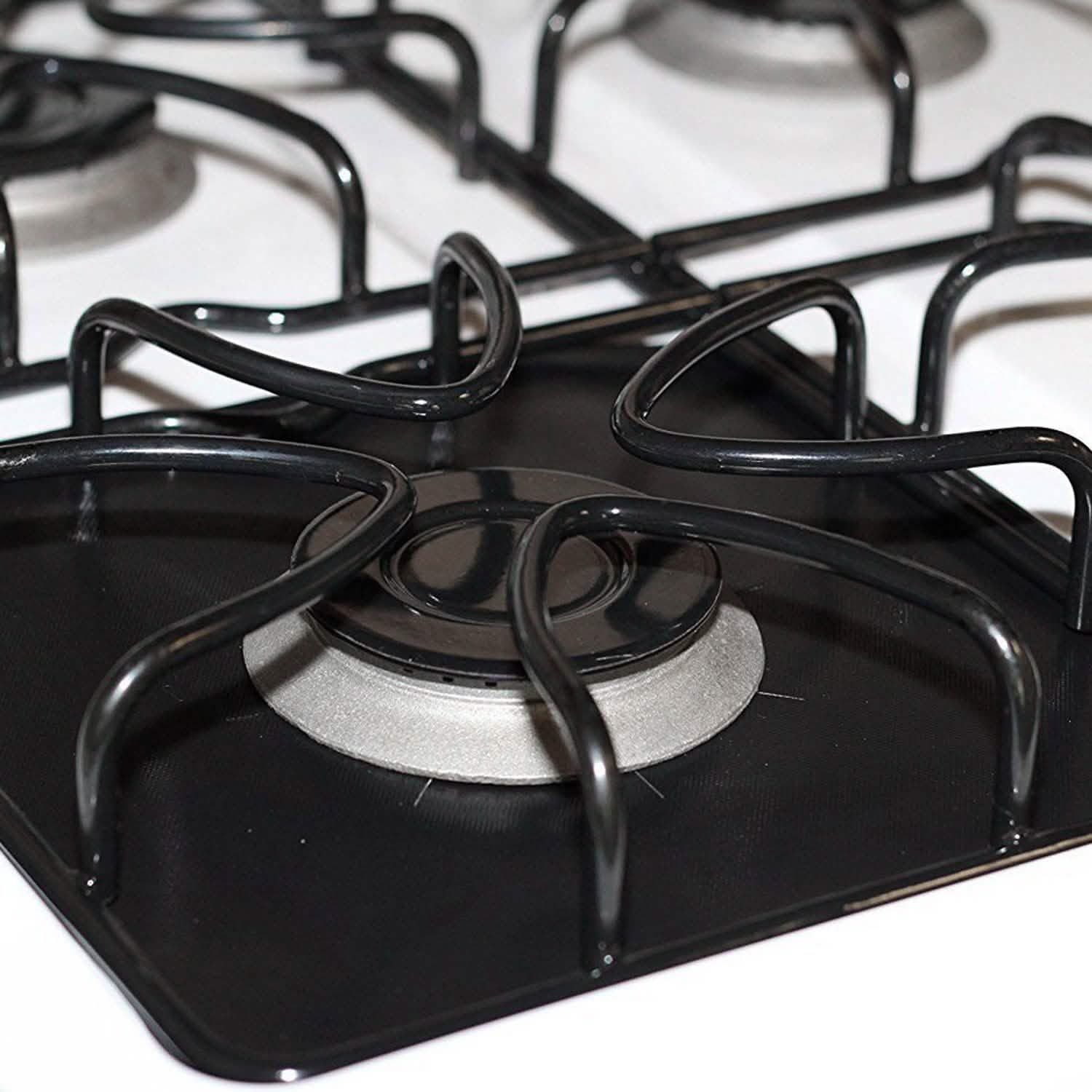 4-Pack: Reusable Nonstick Overtop Burner Protector Liner DailySale