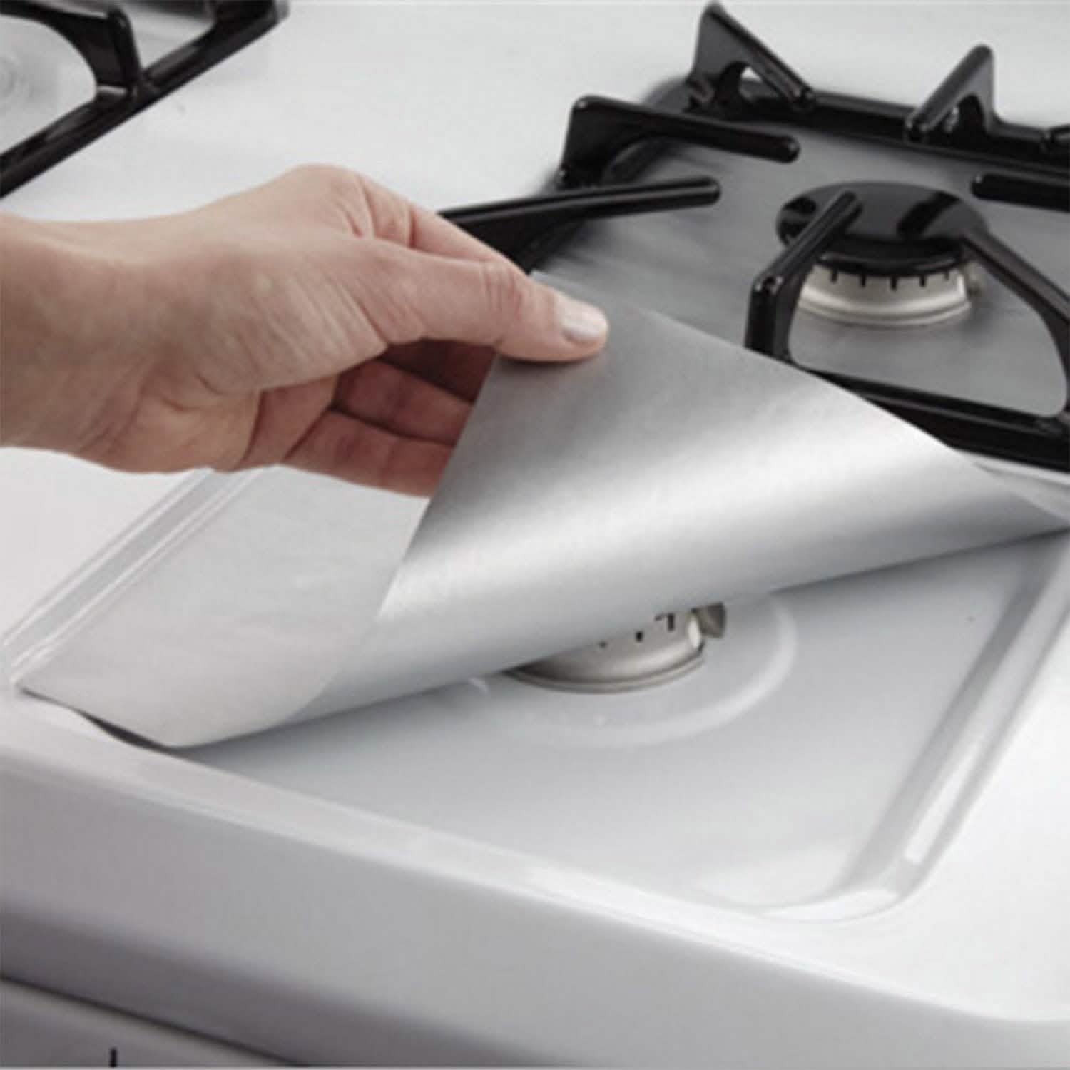 4-Pack: Reusable Nonstick Overtop Burner Protector Liner DailySale