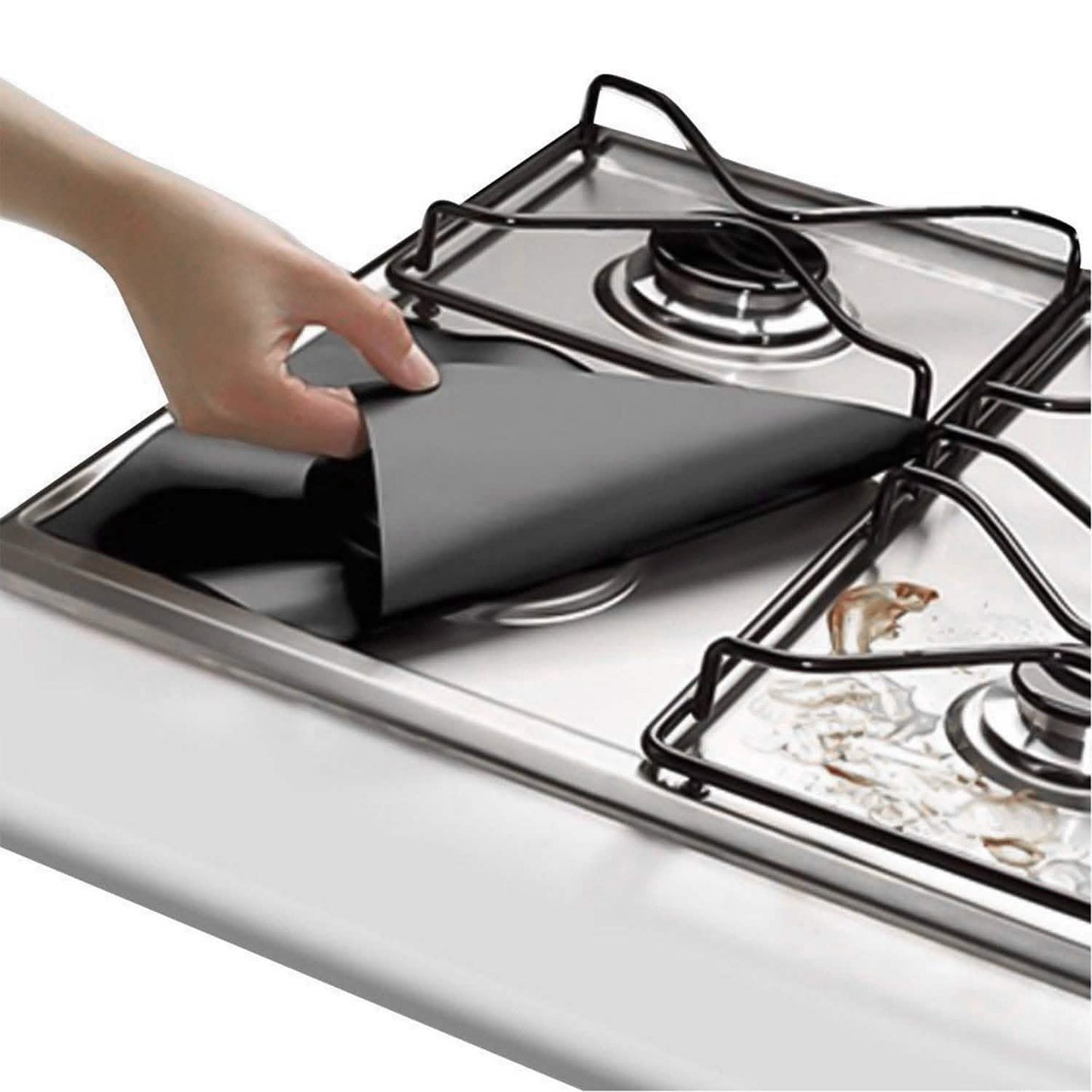4-Pack: Reusable Nonstick Overtop Burner Protector Liner DailySale