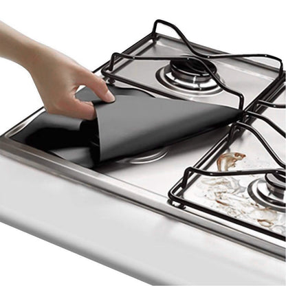 4-Pack: Reusable Nonstick Overtop Burner Protector Liner DailySale