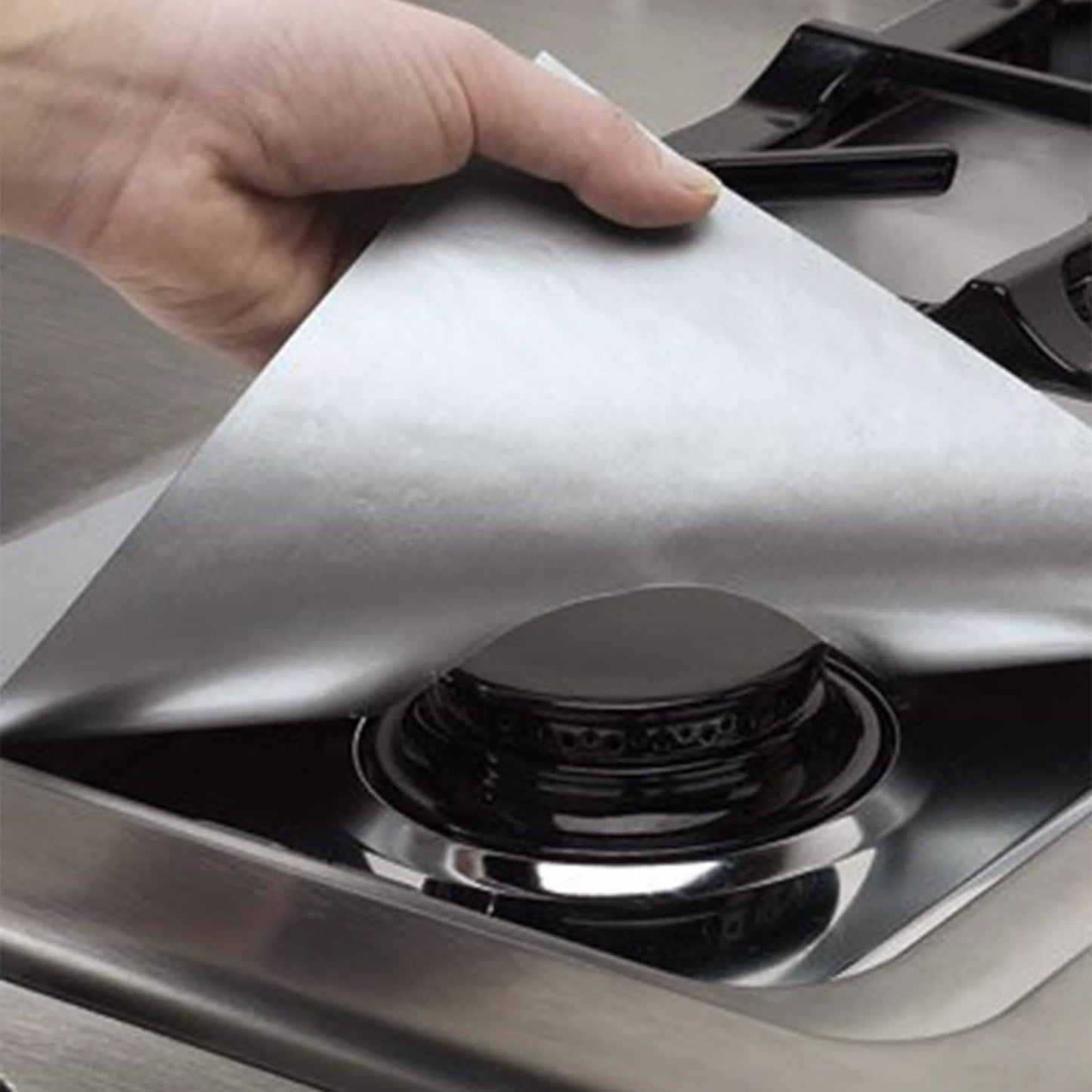 4-Pack: Reusable Nonstick Overtop Burner Protector Liner DailySale