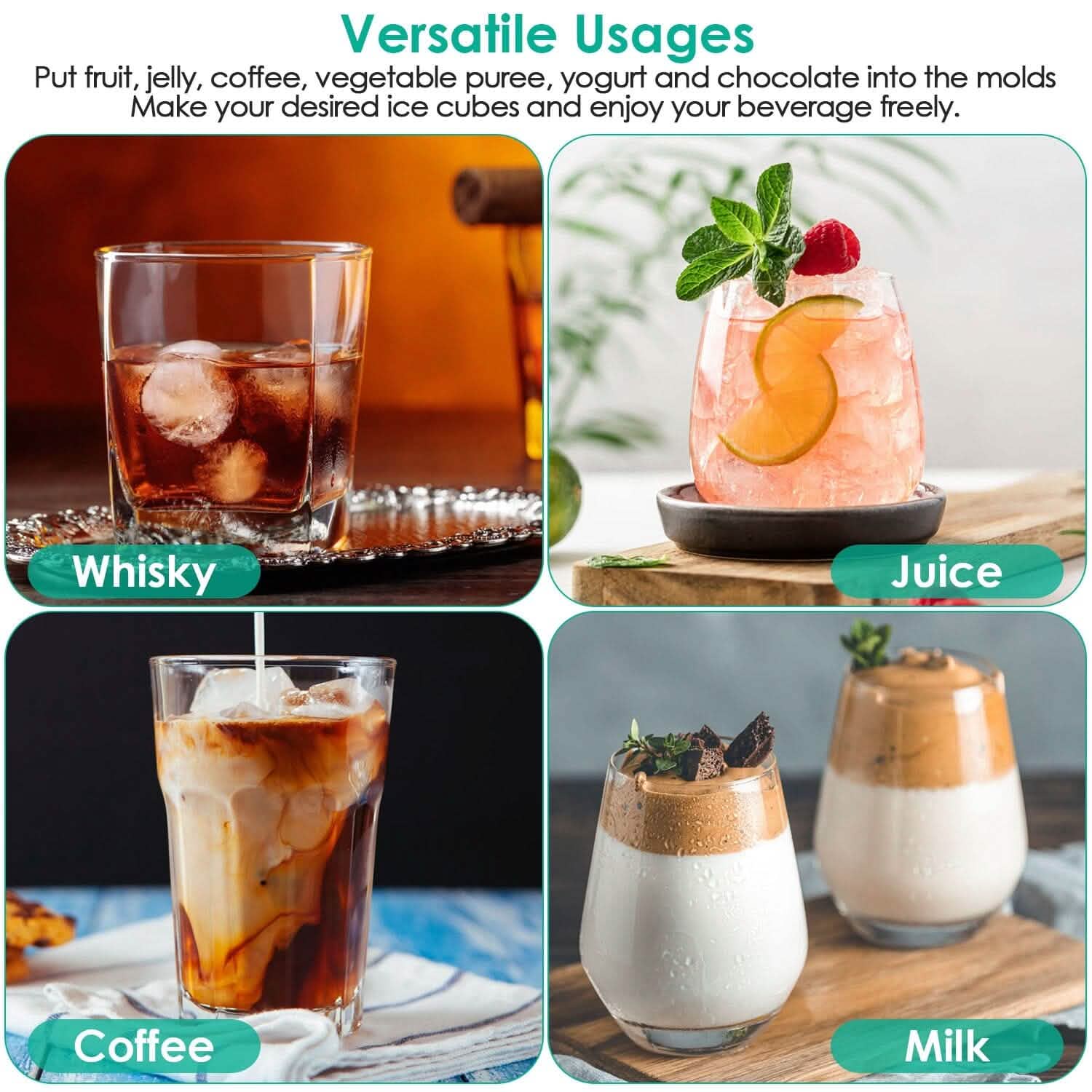 4-Pack: Small Ice Cube Maker Mold with Lid Bin DailySale