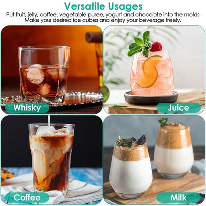 4-Pack: Small Ice Cube Maker Mold with Lid Bin DailySale