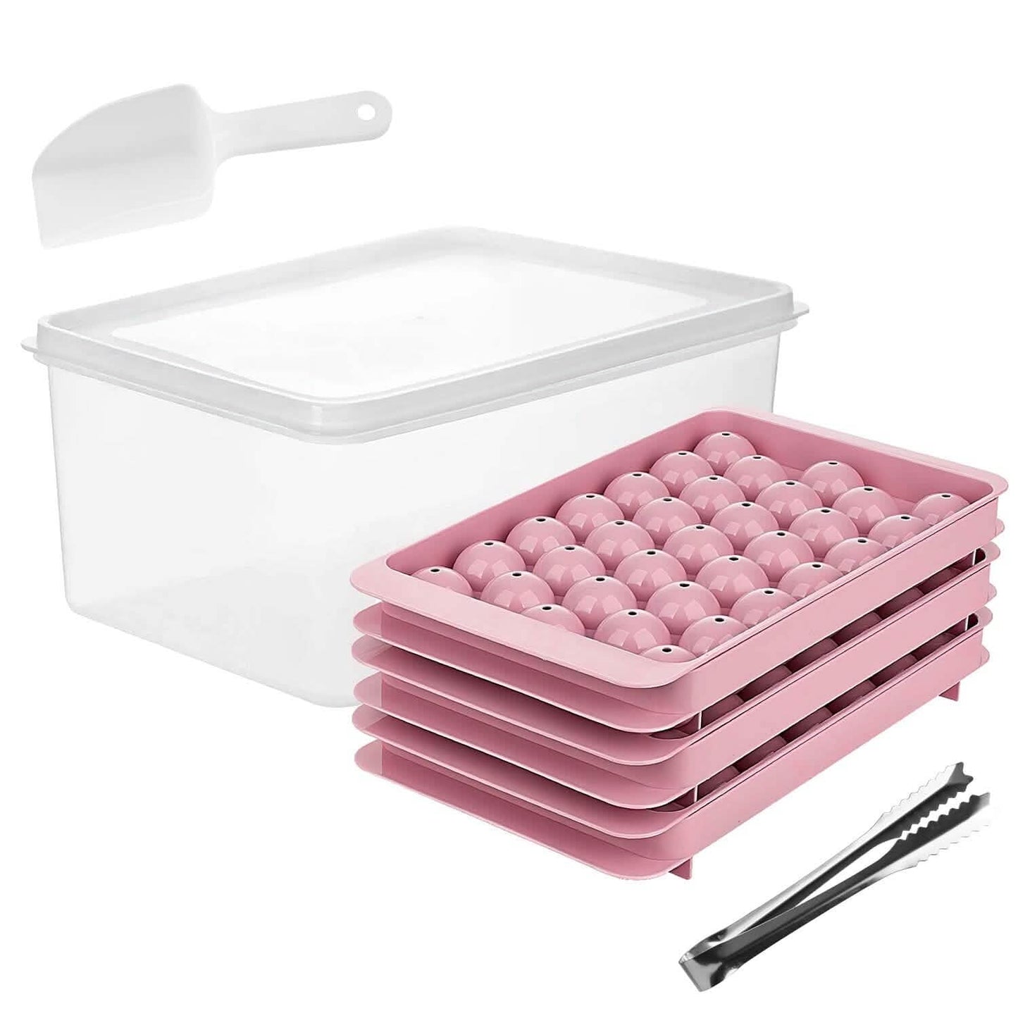 4-Pack: Small Ice Cube Maker Mold with Lid Bin DailySale