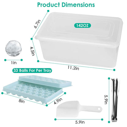 4-Pack: Small Ice Cube Maker Mold with Lid Bin DailySale