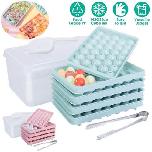 4-Pack: Small Ice Cube Maker Mold with Lid Bin DailySale