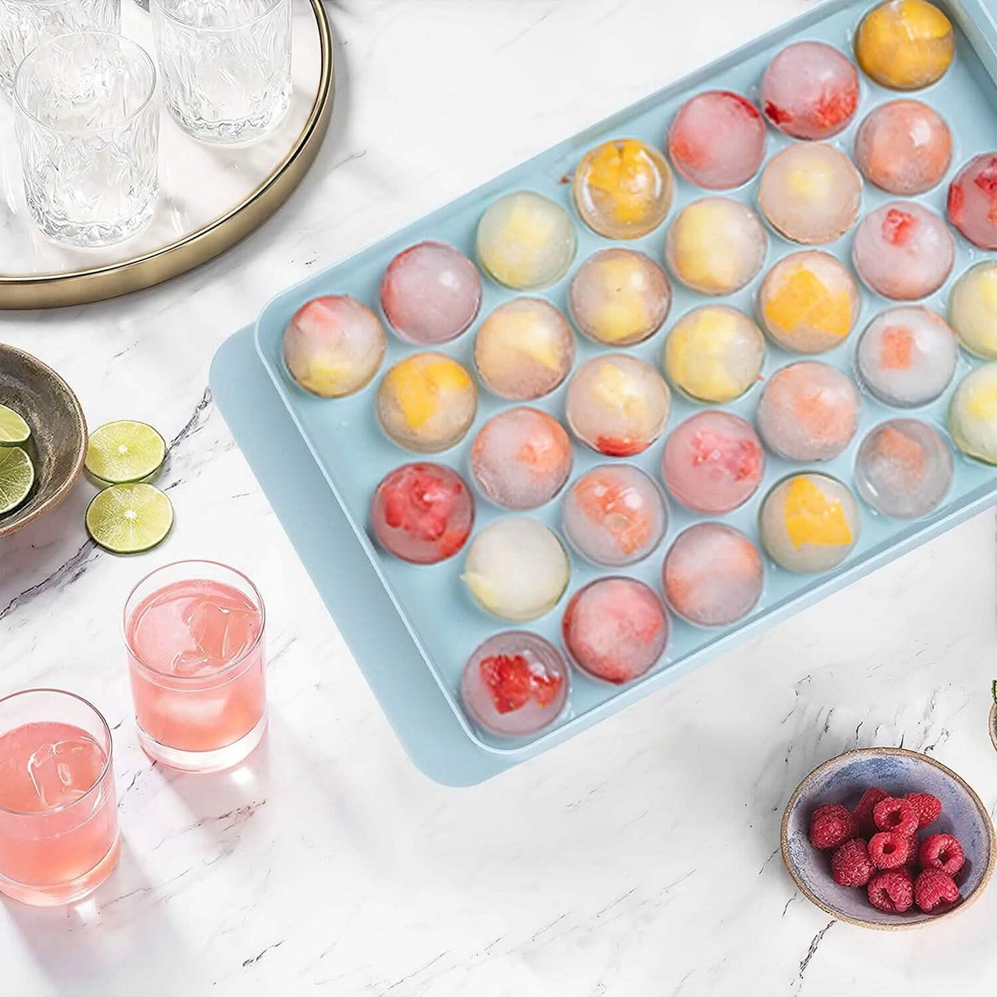4-Pack: Small Ice Cube Maker Mold with Lid Bin DailySale