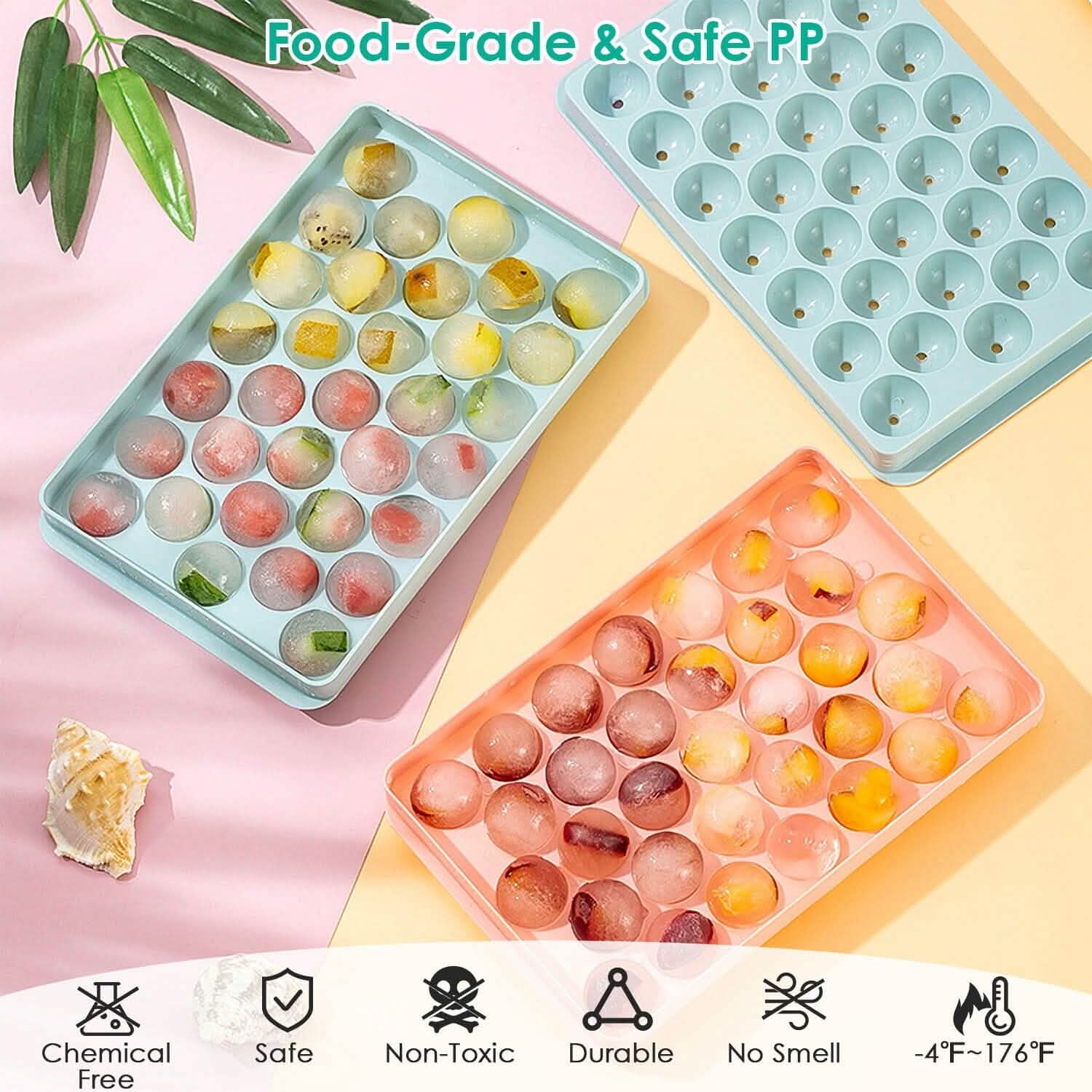 4-Pack: Small Ice Cube Maker Mold with Lid Bin DailySale
