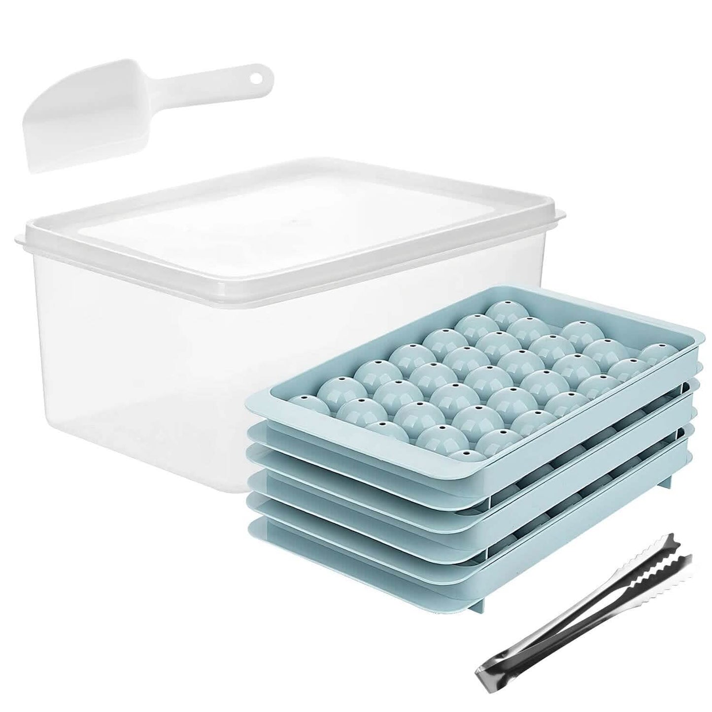 4-Pack: Small Ice Cube Maker Mold with Lid Bin DailySale