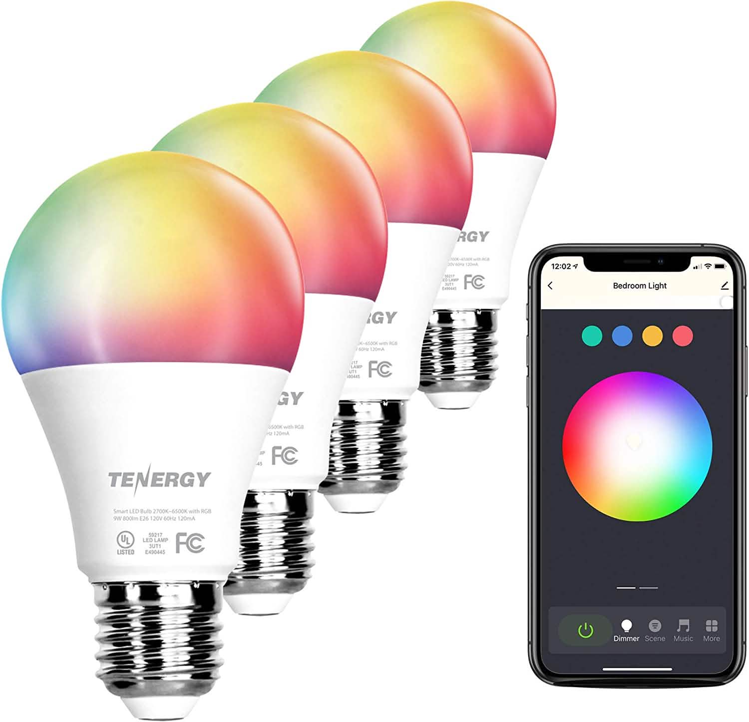4-Pack: Smart WiFi LED Light Bulb with White and Color Changing Light Bulb DailySale