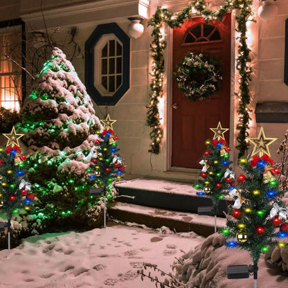 4-Pack: Solar Christmas Tree Lights Garden Decorations DailySale