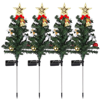 4-Pack: Solar Christmas Tree Lights Garden Decorations DailySale