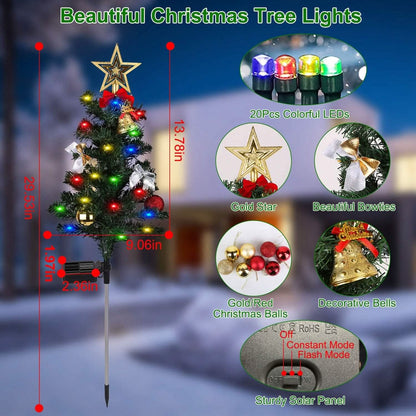 4-Pack: Solar Christmas Tree Lights Garden Decorations DailySale