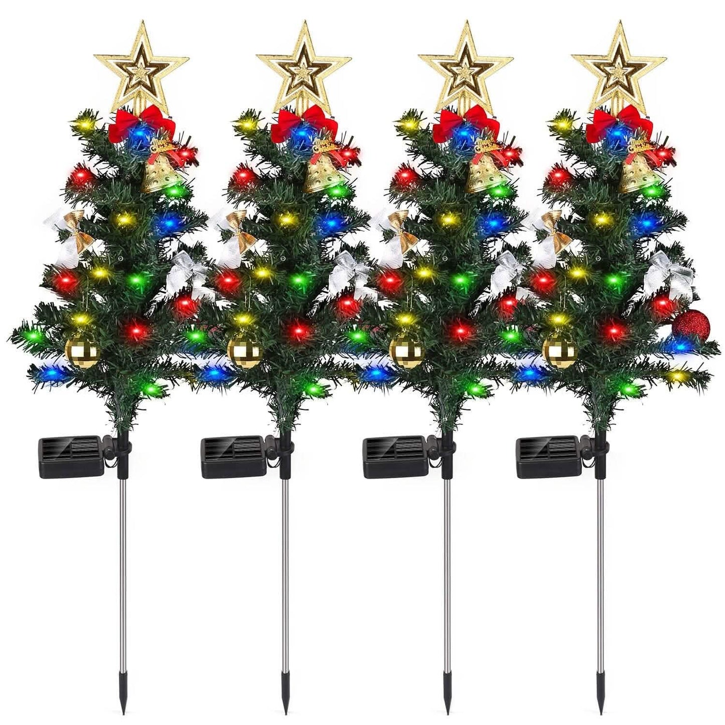 4-Pack: Solar Christmas Tree Lights Garden Decorations DailySale