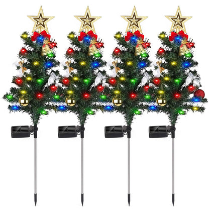 4-Pack: Solar Christmas Tree Lights Garden Decorations DailySale