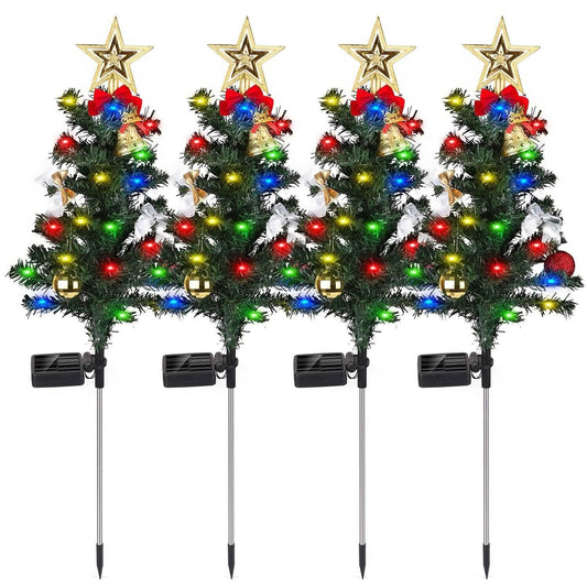 4-Pack: Solar Christmas Tree Lights Garden Decorations DailySale