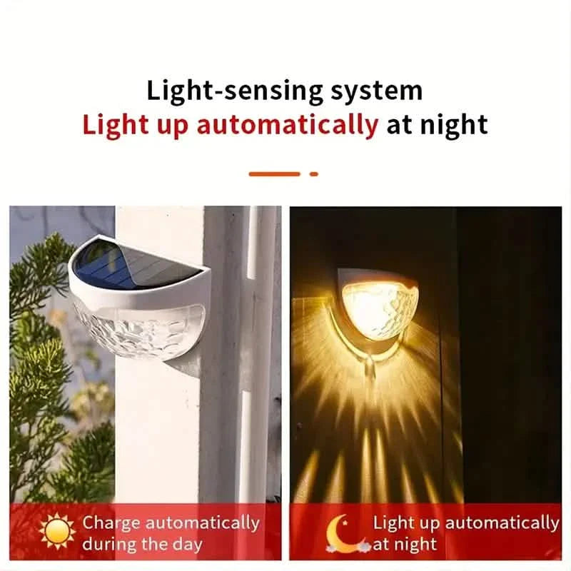 4-Pack: Solar Fence Lights Solar Deck Lights DailySale